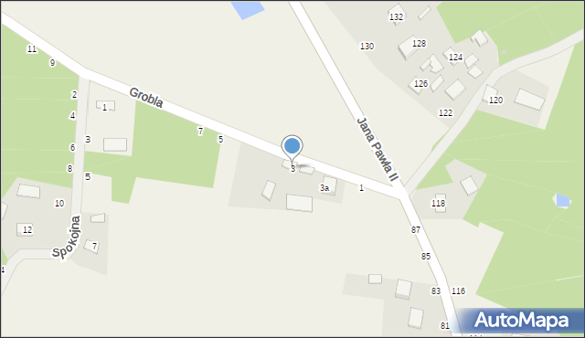 Odporyszów, Grobla, 3, mapa Odporyszów