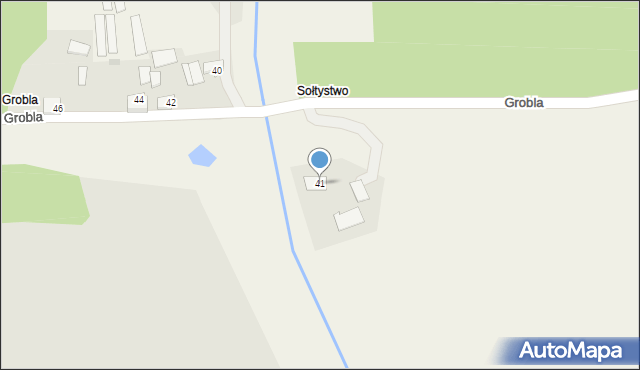 Odporyszów, Grobla, 41, mapa Odporyszów