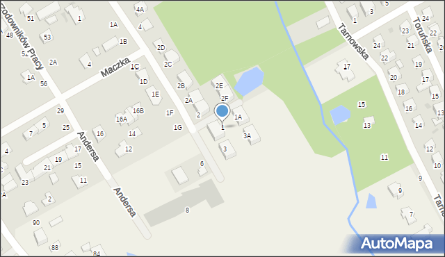 Odrano-Wola, Grota-Roweckiego Stefana, gen., 1, mapa Odrano-Wola