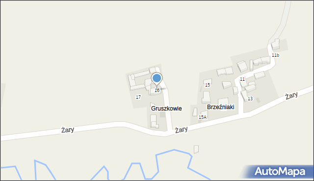 Odrowąż, Gruszkowie, 16, mapa Odrowąż