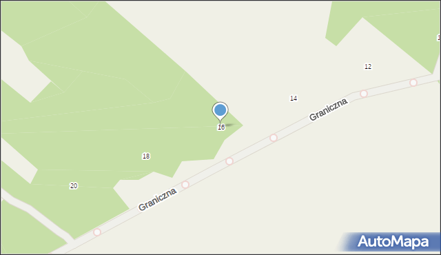 Ojrzanów, Graniczna, 16, mapa Ojrzanów