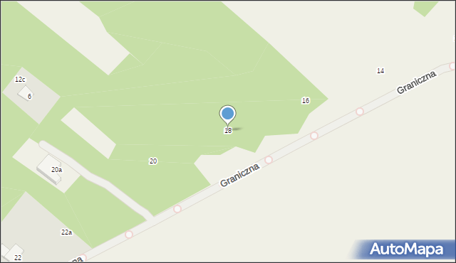 Ojrzanów, Graniczna, 18, mapa Ojrzanów