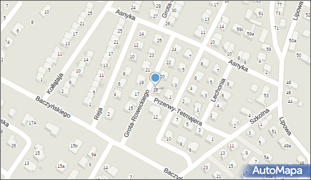 Oława, Grota-Roweckiego Stefana, gen., 18, mapa Oława