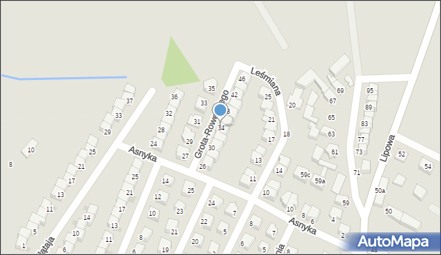 Oława, Grota-Roweckiego Stefana, gen., 34, mapa Oława