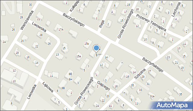 Oława, Grota-Roweckiego Stefana, gen., 9, mapa Oława