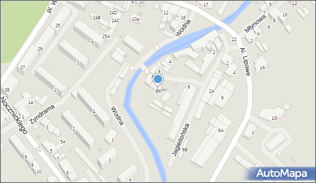 Olecko, Grunwaldzka, 6A, mapa Olecko