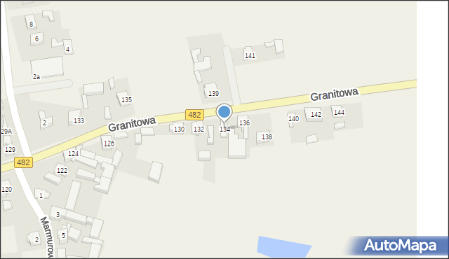 Olszowa, Granitowa, 134, mapa Olszowa