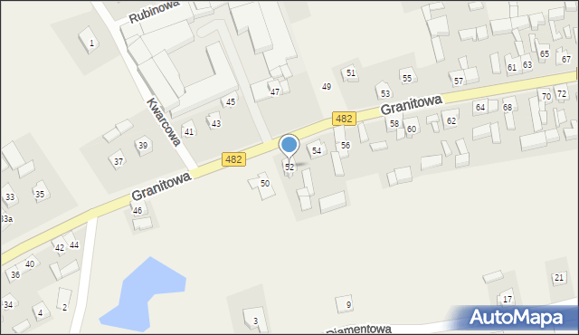 Olszowa, Granitowa, 52, mapa Olszowa