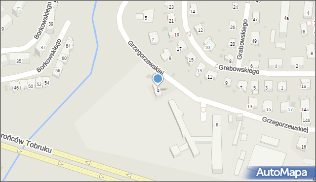 Olsztyn, Grzegorzewskiej Marii, 4, mapa Olsztyna