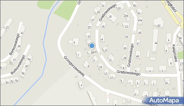 Olsztyn, Grabowskiego Stefana, 19, mapa Olsztyna