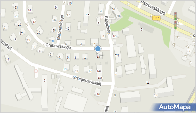 Olsztyn, Grabowskiego Stefana, 1a, mapa Olsztyna