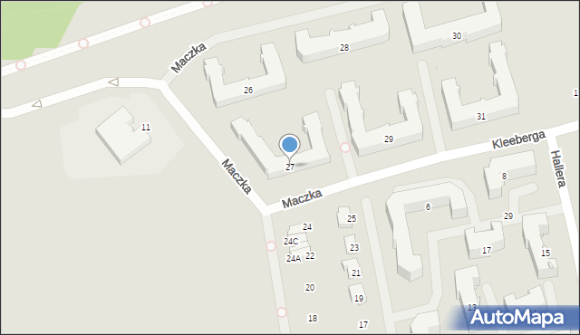 Olsztyn, Grota-Roweckiego Stefana, gen., 27, mapa Olsztyna