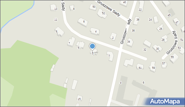 Olsztyn, Gruszowe Sady, 3, mapa Olsztyna