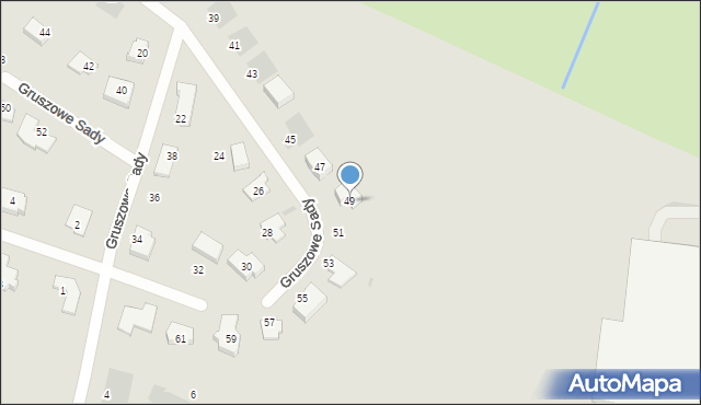Olsztyn, Gruszowe Sady, 49, mapa Olsztyna