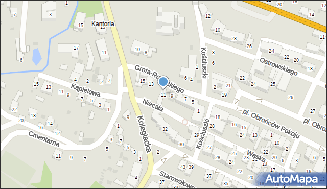 Opatów, Grota-Roweckiego Stefana, gen., 11, mapa Opatów