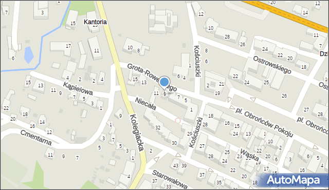 Opatów, Grota-Roweckiego Stefana, gen., 9, mapa Opatów