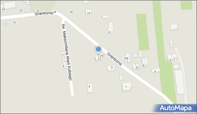 Opoczno, Graniczna, 13, mapa Opoczno