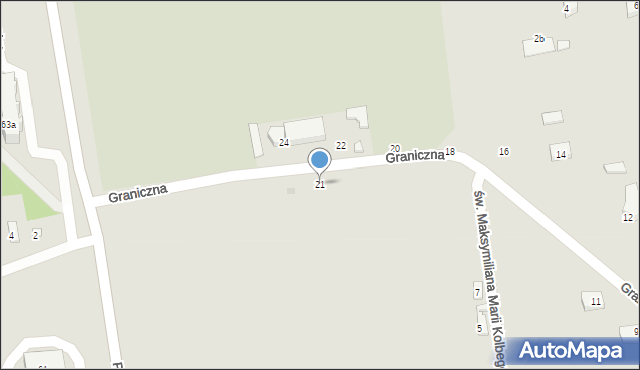 Opoczno, Graniczna, 21, mapa Opoczno