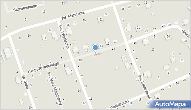 Opoczno, Grota-Roweckiego Stefana, gen., 12, mapa Opoczno