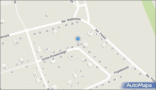 Opoczno, Grota-Roweckiego Stefana, gen., 31, mapa Opoczno