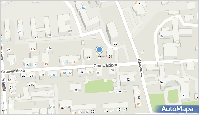 Opole, Grunwaldzka, 27, mapa Opola