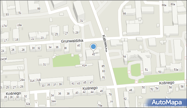 Opole, Grunwaldzka, 42, mapa Opola