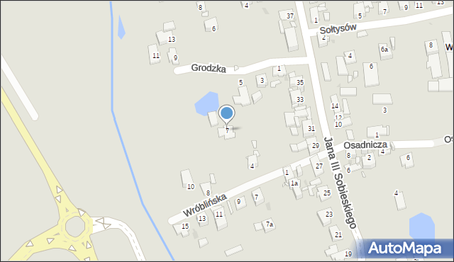 Opole, Grodzka, 7, mapa Opola