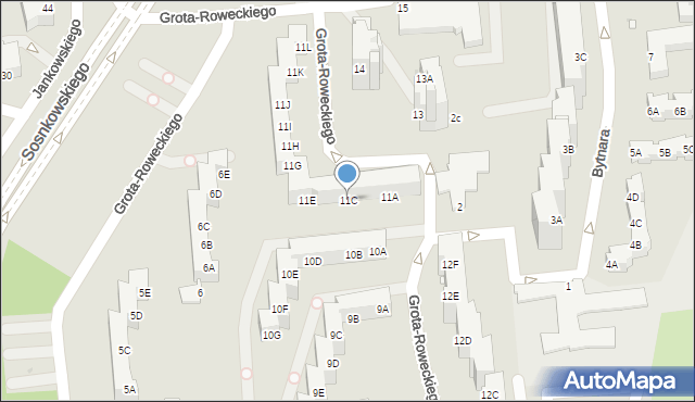 Opole, Grota-Roweckiego Stefana, gen., 11C, mapa Opola