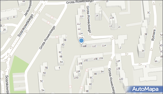 Opole, Grota-Roweckiego Stefana, gen., 11F, mapa Opola