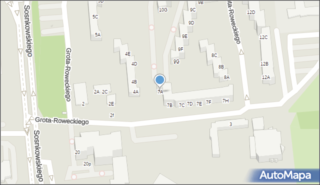 Opole, Grota-Roweckiego Stefana, gen., 7A, mapa Opola