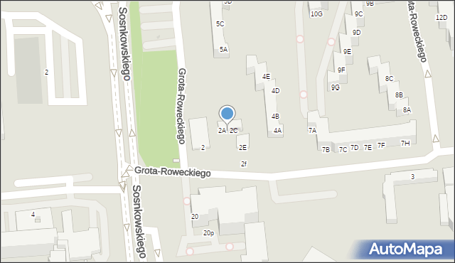 Opole, Grota-Roweckiego Stefana, gen., 2B, mapa Opola