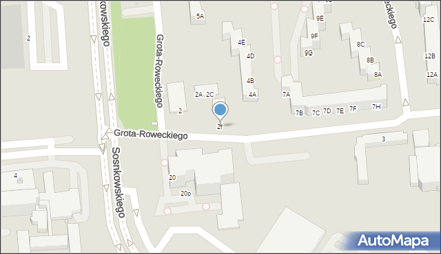 Opole, Grota-Roweckiego Stefana, gen., 2f, mapa Opola