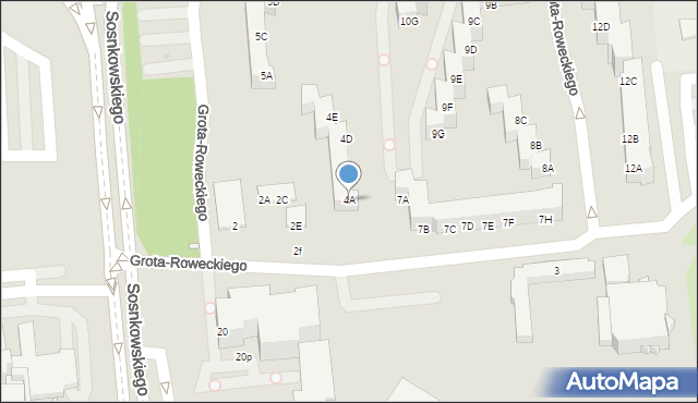 Opole, Grota-Roweckiego Stefana, gen., 4A, mapa Opola