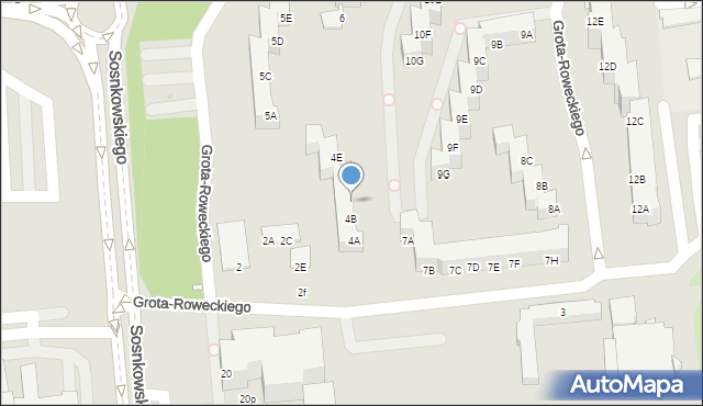Opole, Grota-Roweckiego Stefana, gen., 4C, mapa Opola