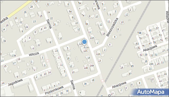 Opole, Grudzicka, 12b, mapa Opola
