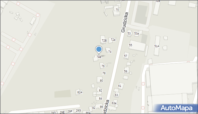 Opole, Grudzicka, 74a, mapa Opola
