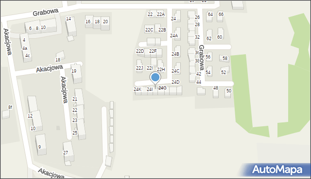 Ornontowice, Grabowa, 24H, mapa Ornontowice