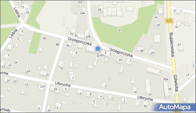 Orzesze, Grzegorczyka, 4, mapa Orzesze