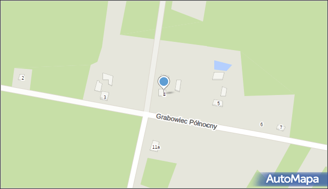 Osiek, Grabowiec Północny, 4, mapa Osiek