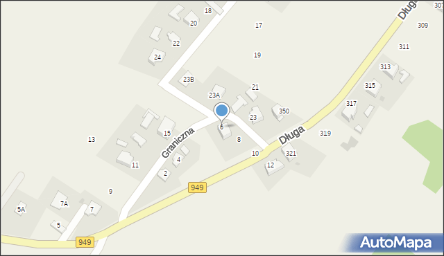 Osiek, Graniczna, 6, mapa Osiek