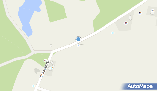 Osiek, Grunwaldzka, 14, mapa Osiek