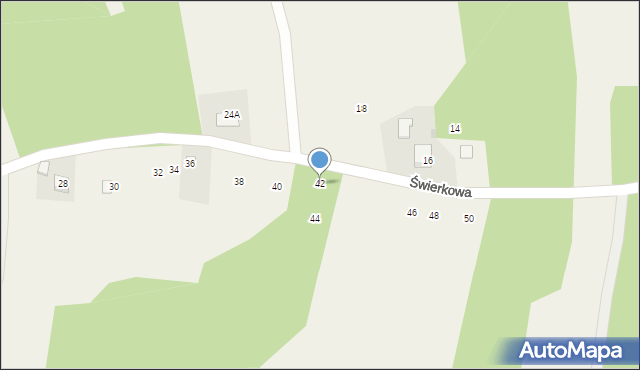 Osiek, Grunwaldzka, 42, mapa Osiek