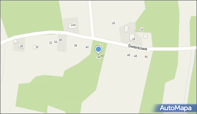 Osiek, Grunwaldzka, 44, mapa Osiek