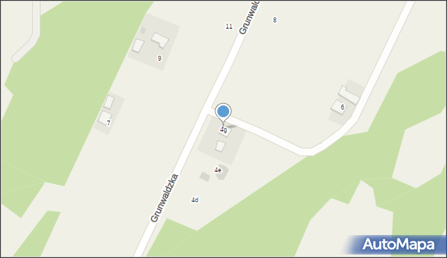 Osiek, Grunwaldzka, 4g, mapa Osiek