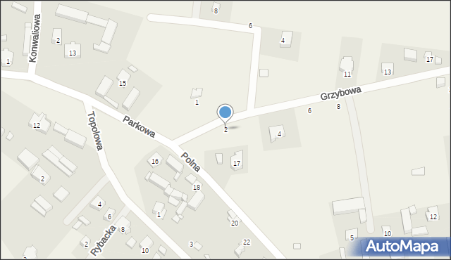 Osłonin, Grzybowa, 2, mapa Osłonin