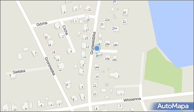 Ośno Lubuskie, Grunwaldzka, 16, mapa Ośno Lubuskie