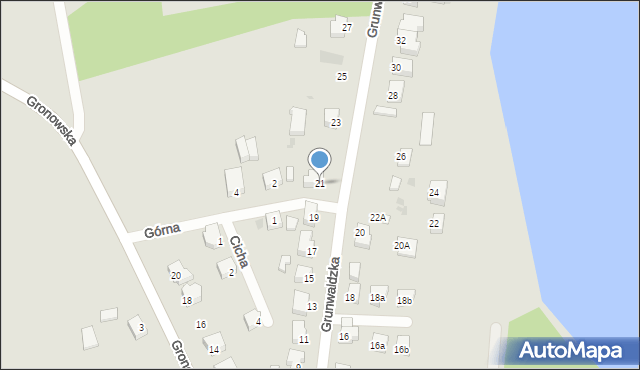 Ośno Lubuskie, Grunwaldzka, 21, mapa Ośno Lubuskie