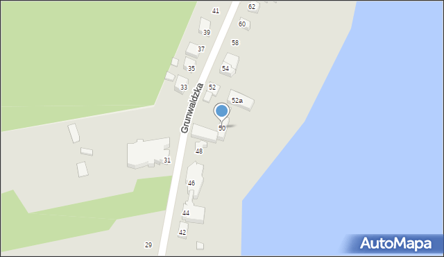 Ośno Lubuskie, Grunwaldzka, 50, mapa Ośno Lubuskie