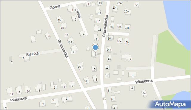 Ośno Lubuskie, Grunwaldzka, 7, mapa Ośno Lubuskie