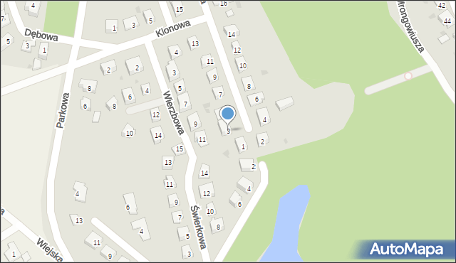 Ostróda, Grabowa, 3, mapa Ostróda